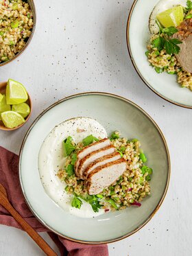 Svinefilet med tabbouleh