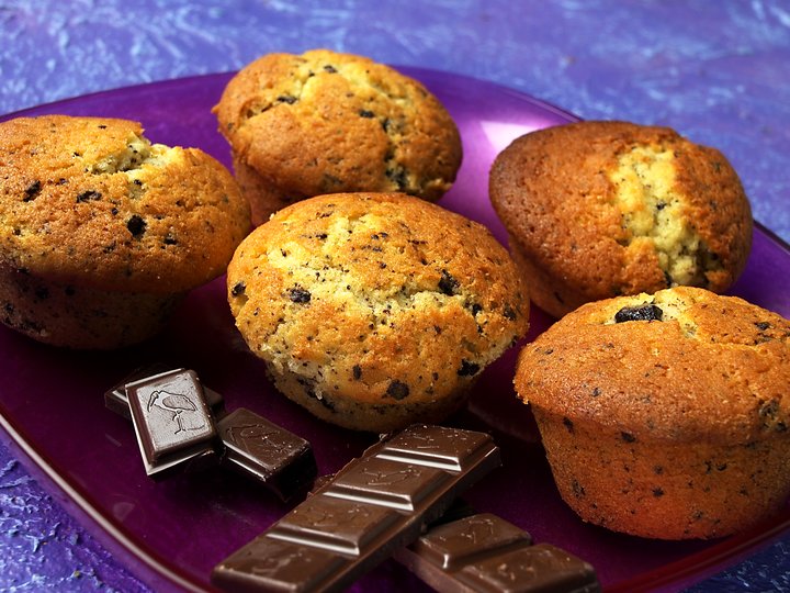 Muffins med sjokoladebiter