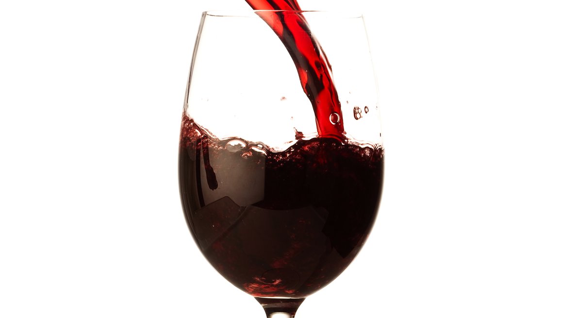 Rødvin i glass