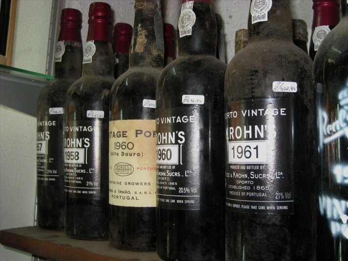Portvinsflasker fra Wiese Krohn