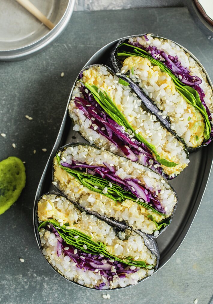 Sushi-sandwich med eggerøre  