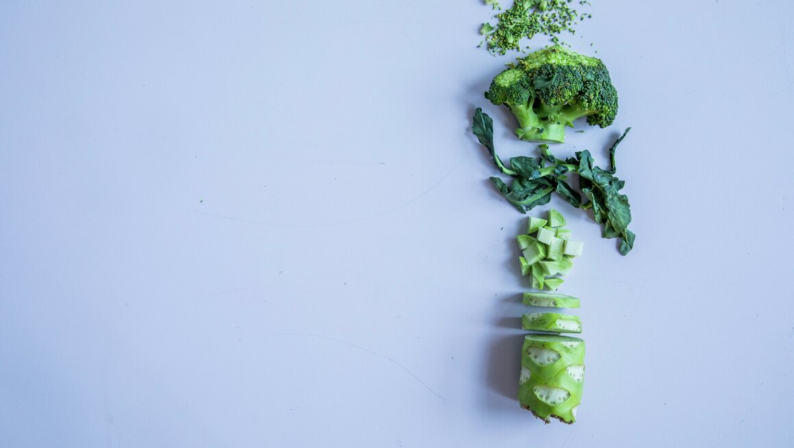 Matsvinn illustrasjonsfoto brokkoli delt