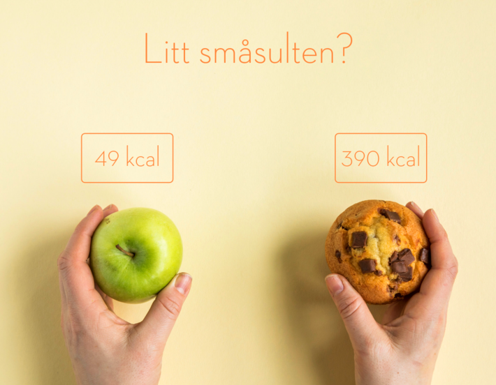Litt småsulten eple vs muffin