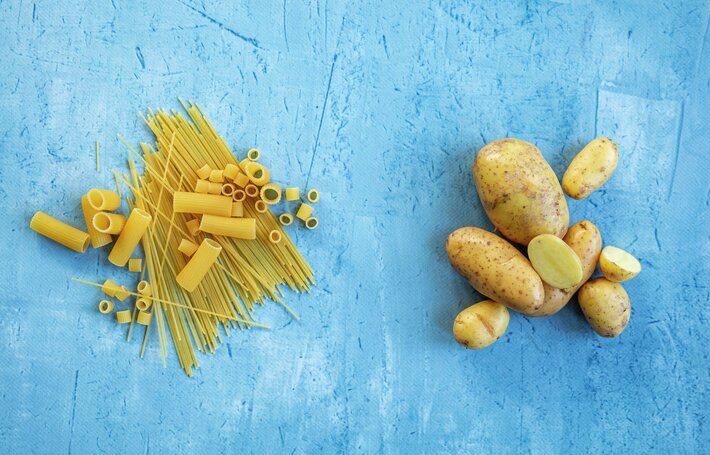Fin pasta vs. potet