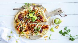 Vegetarpizza med tacosmak
