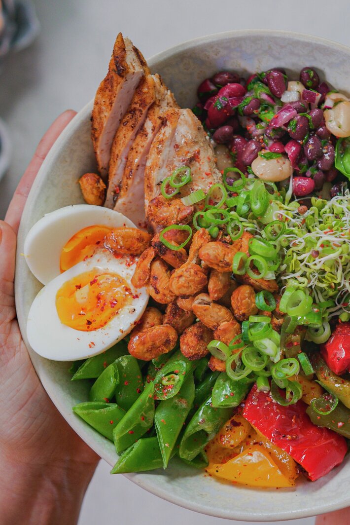 Salatbowl med kylling