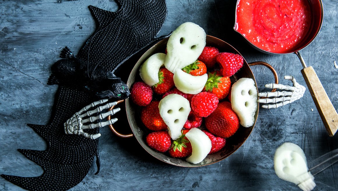 Fruktfigurer til Halloween