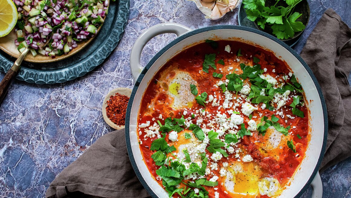 Shakshuka - med trinnbilder