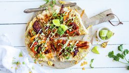 Vegetarpizza med tacosmak