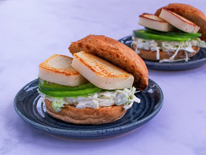 Fiskeburger med pudding