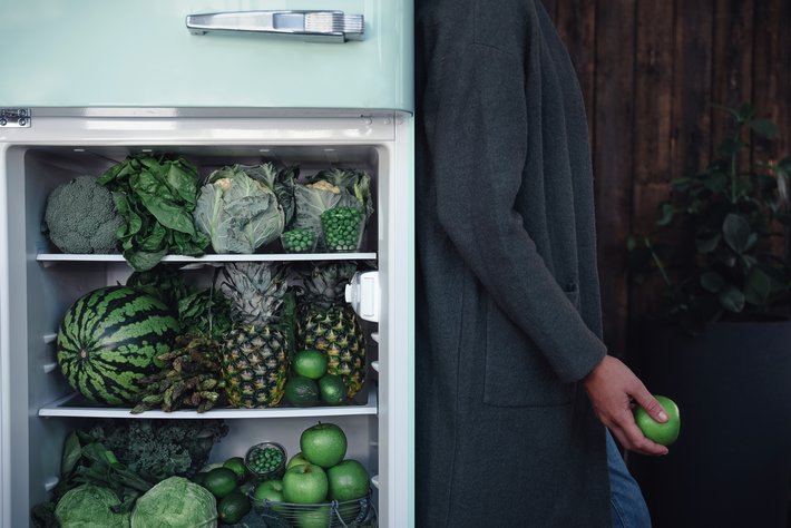 Grønne råvarer i kjøleskap miljø